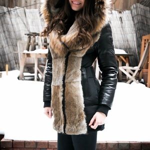 Arly Rudsak Coat - Fur and leather *small tear on sleeve*